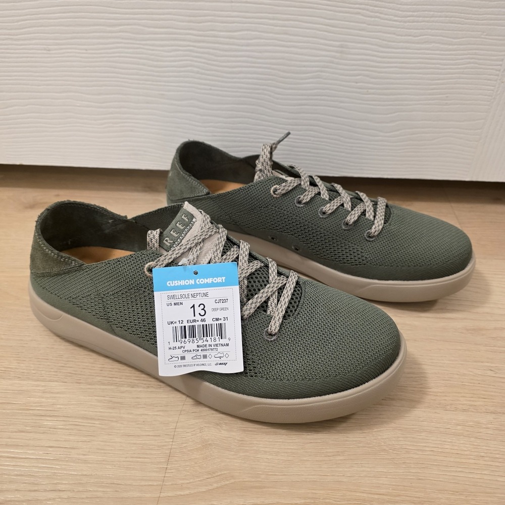 NEW REEF Green Swellsole Neptune Outdoor Lightweight‎ Versatile Sneakers Size 13
